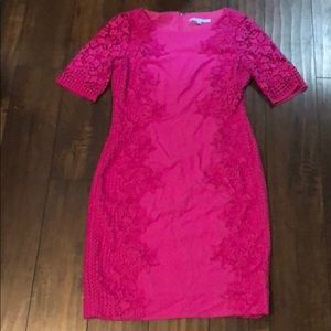 Fuschia lace dress